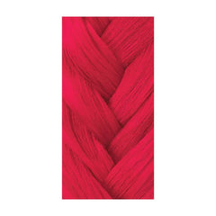 Hottest cool red hair color swatch with braided strand texture
