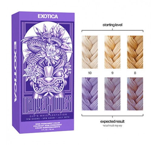 Danger Jones Semi Permanent Hair Colour - EXOTICA (Light Purple) 118ml - Kess Hair and Beauty