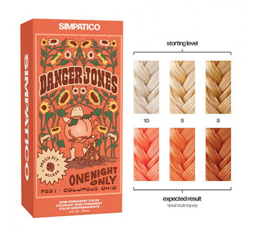 Danger Jones Semi Permanent Hair Colour - SIMPATICO (Light Peach) 118ml - Kess Hair and Beauty