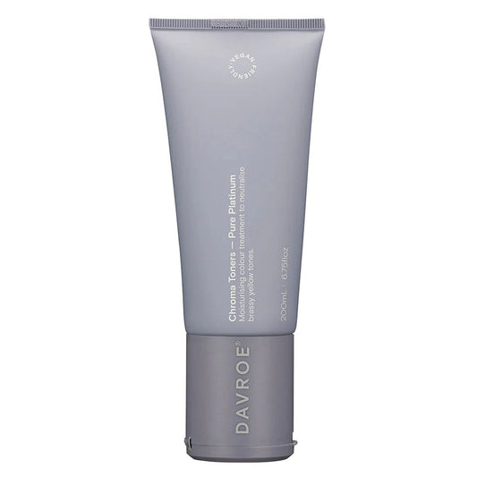 Davroe Chroma Pure Platinum Toner squeeze tube, gray plastic with flip-top cap