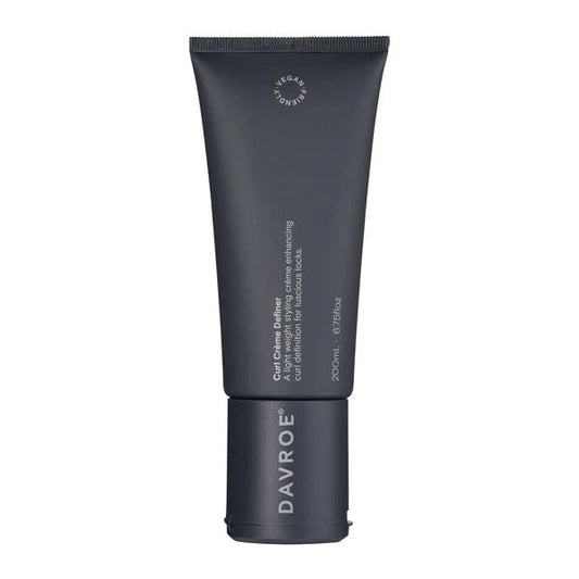 Davroe curl crème definer tube, dark gray, flip-top cap, 200 ml