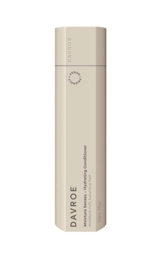Davroe hydrating conditioner bottle, beige cylindrical with vertical label