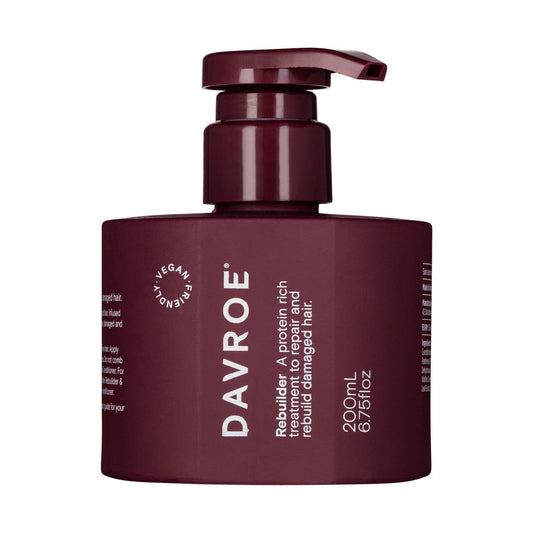 Davroe Rebuilder 200ml dark maroon pump bottle with label