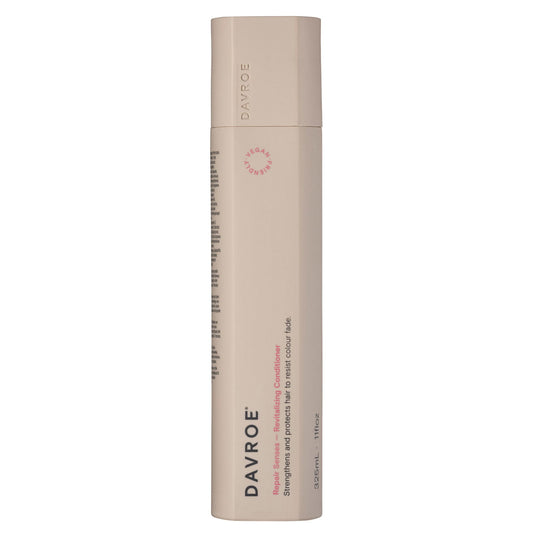 Davroe conditioner bottle with beige pump cap and label text
