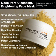 SoulFlower - Deep Pores Cleansing & Brightening Ubtan Face Mask 100g