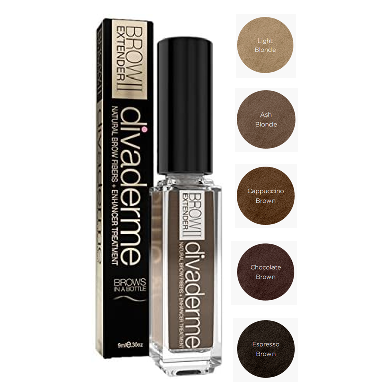 Divaderme Brow Extender II, Cappuccino Brown 30oz - Kess Hair and Beauty