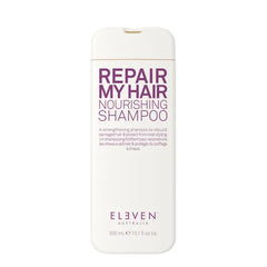 Eleven Australia Repair My Hair nourishing shampoo bottle, white plastic
