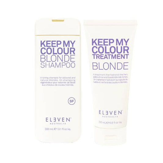 Eleven Australia Keep My Colour Blonde shampoo & treatment bottles bundle