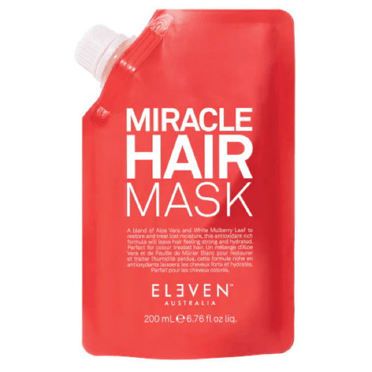 Eleven Australia Miracle Hair Mask red pouch, 200 ml with white cap