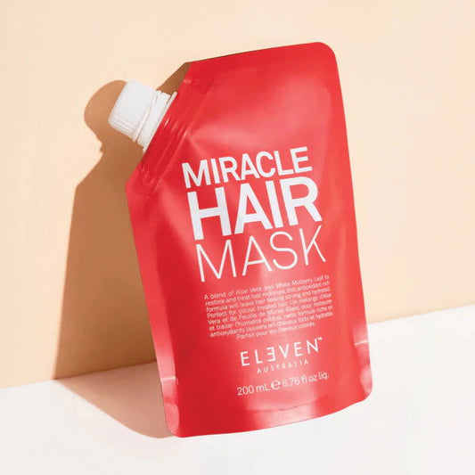 Eleven Australia Miracle Hair Mask red refill pouch with white spout cap
