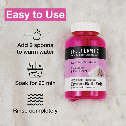 SoulFlower - Epsom Bath Salt with Lavender Essential Oil