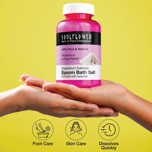 SoulFlower - Epsom Bath Salt with Lavender Essential Oil