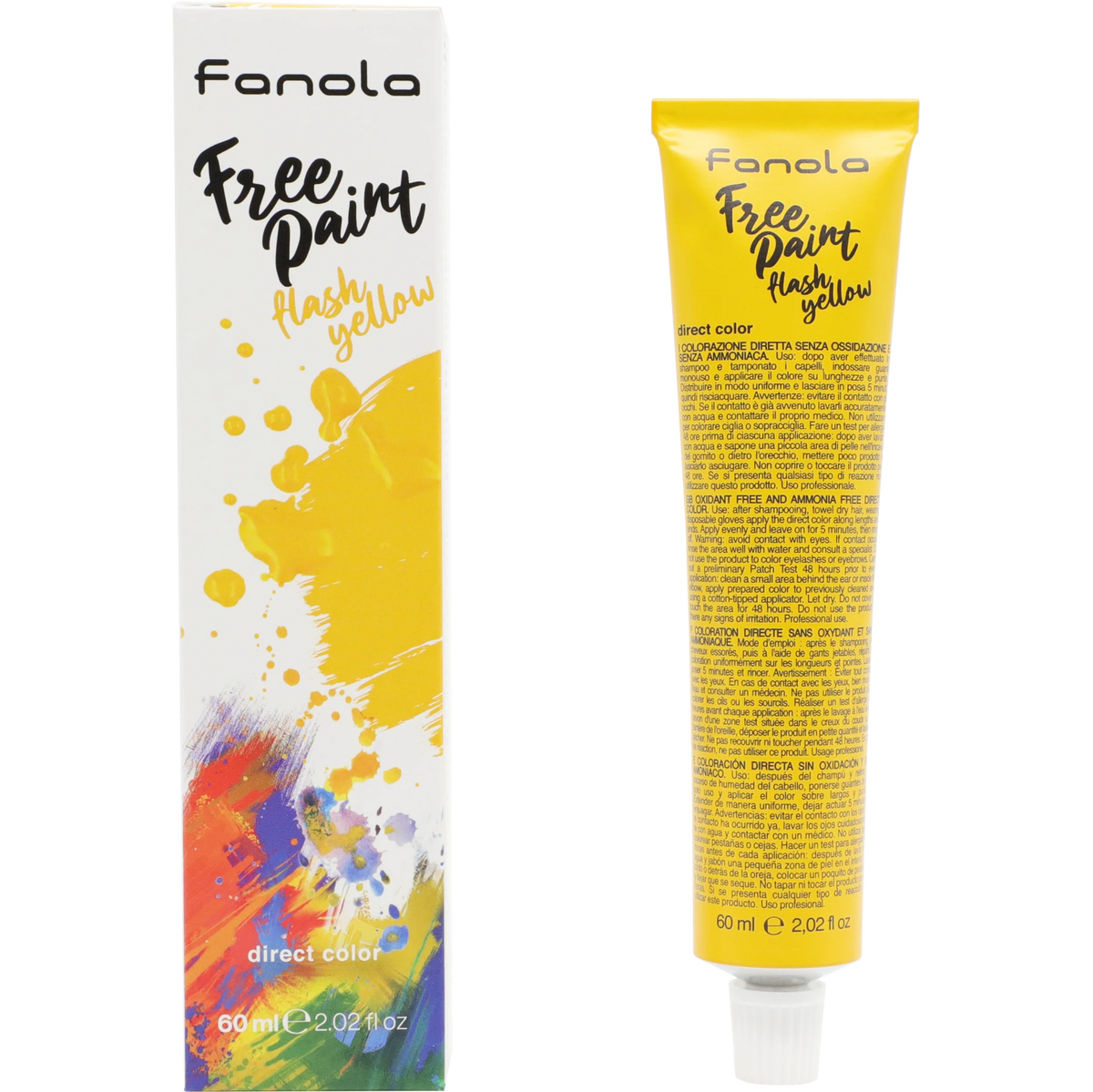 FANOLA Free Paint Direct Colour - Flash Yellow (60 ml) - Kess Hair and Beauty
