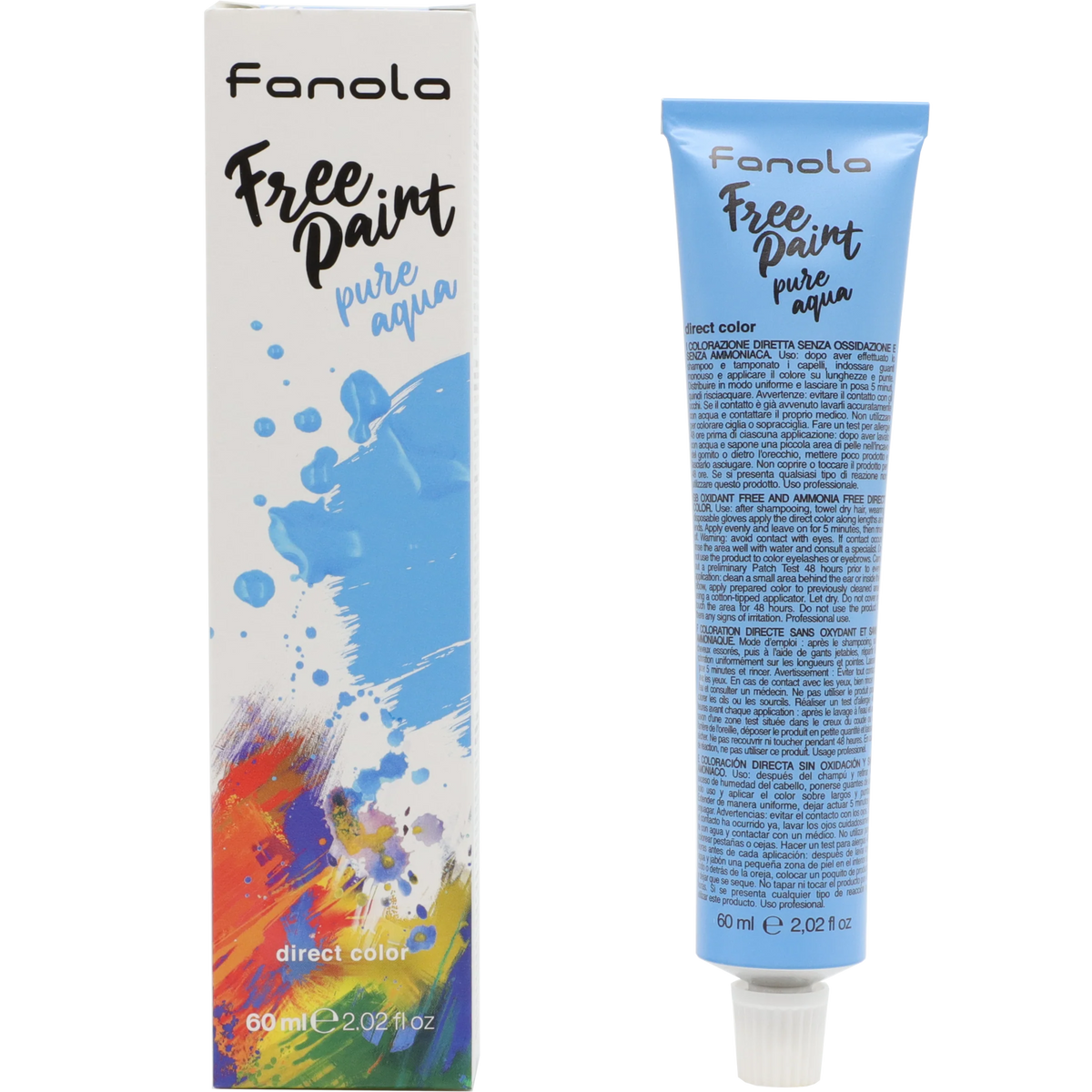 FANOLA Free Paint Direct Colour - Pure Aqua (60 ml) - Kess Hair and Beauty
