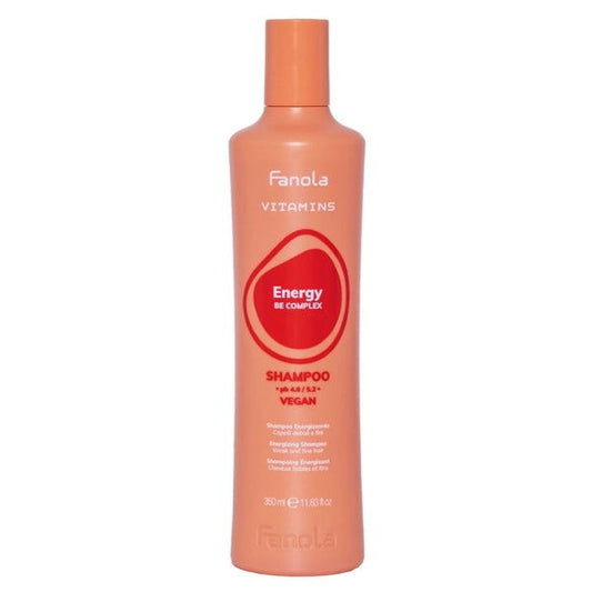 FANOLA Vitamins energizing shampoo bottle, orange with red label