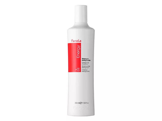 FANOLA Vitamins energizing shampoo bottle, white with red label