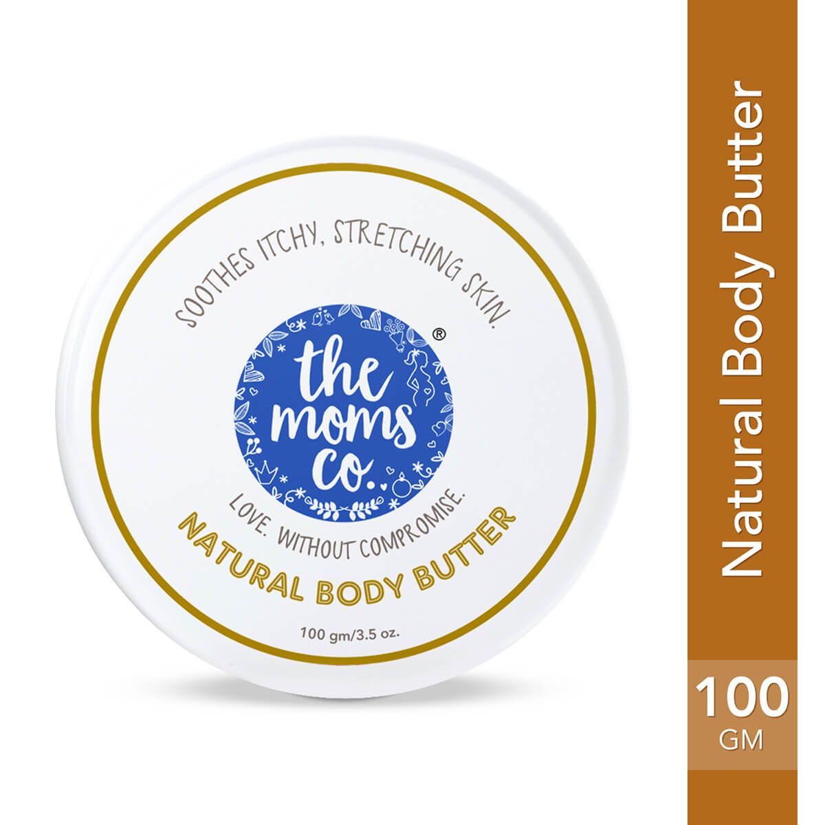 The Moms Co. Natural Body Butter | Soothes Dry, Itchy Skin| Provides 24hrs Moisturization with Cocoa & Shea Butter, 100gm