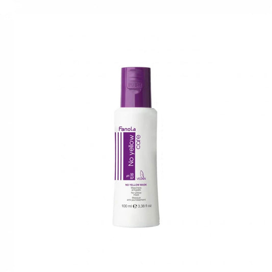 Fanola No Yellow Mask 100 ml bottle with purple cap and white label