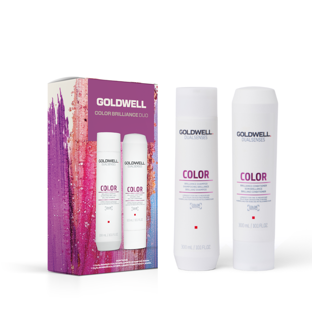 Goldwell Color Duo 2026 hair care set with box and two 300ml bottles