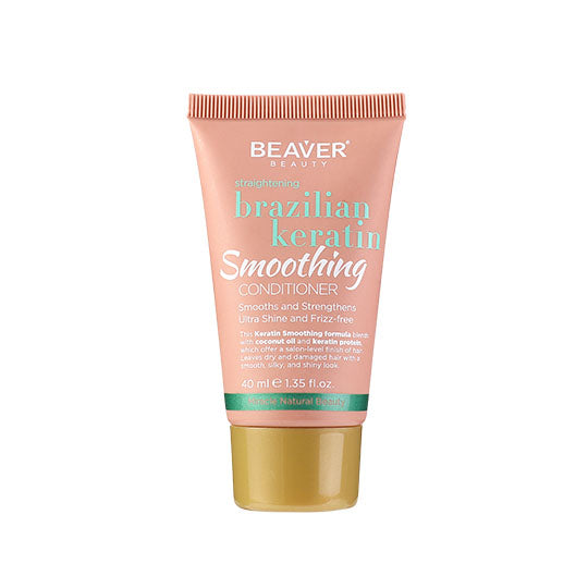 Beaver Brazilian keratin smoothing conditioner tube, peach with gold cap, 40 ml.