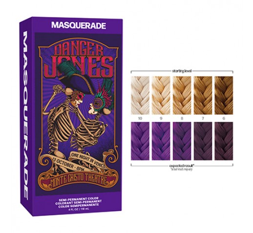 Danger Jones Semi Permanent Hair Colour - MASQUERADE (Purple) 118ml - Kess Hair and Beauty