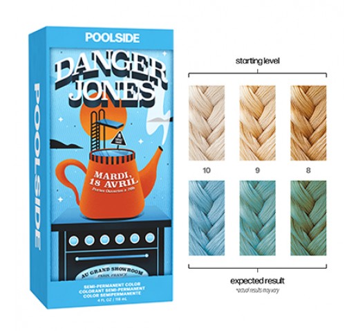 Danger Jones Semi Permanent Hair Colour - POOLSIDE (Light Blue) 118ml - Kess Hair and Beauty