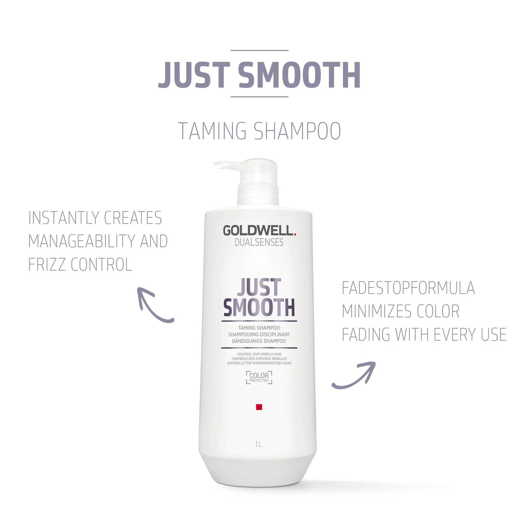 Goldwell Dualsenses Just Smooth 1 Litre Taming Shampoo and Conditioner Bundle