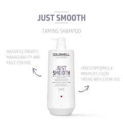 Goldwell Dualsenses Just Smooth 1 Litre Taming Shampoo and Conditioner Bundle