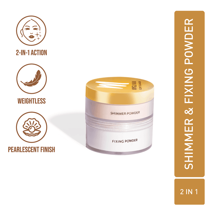 MyGlamm - Glow to Glamour Shimmer And Fixing Powder (2 in 1) | Enhanced Luminosity, Flawless Finish Loose Powder For All Skin Tone
