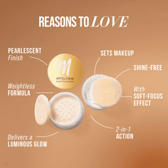 MyGlamm - Glow to Glamour Shimmer And Fixing Powder (2 in 1) | Enhanced Luminosity, Flawless Finish Loose Powder For All Skin Tone