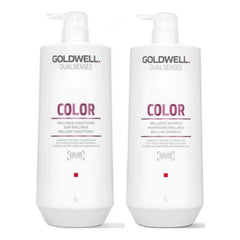 Goldwell Dualsenses Color shampoo bottles, white with pump dispensers