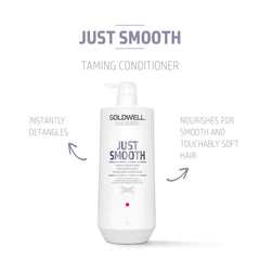 Goldwell Dualsenses Just Smooth 1 Litre Taming Shampoo and Conditioner Bundle