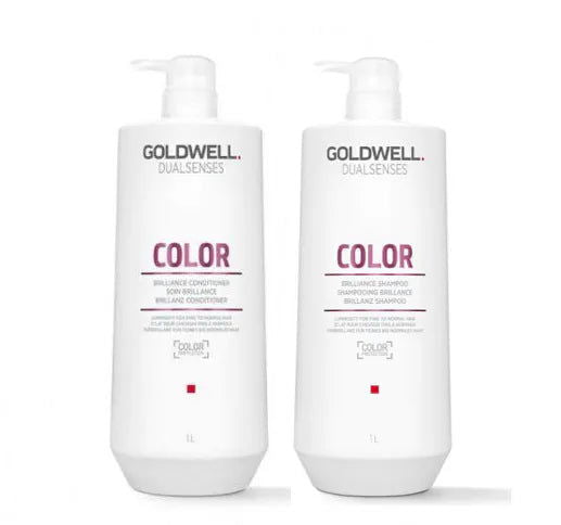 Goldwell Dualsenses Color 1 Litre Shampoo and Conditioner Bundle - Kess Hair and Beauty
