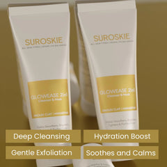 Suroskie - GlowEase 2in1 Cleanser & Mask | Visibly Smoothens, Brightens, Tightens & Purifies Pores | 100ml