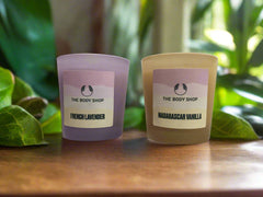 The Body Shop - French Lavender 60g + Madagascar Vanilla 60g Candle