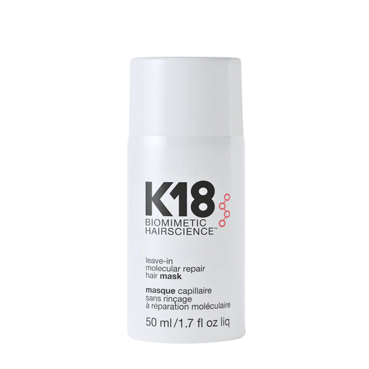 K18 leave-in molecular repair hair mask bottle with label, 50 ml