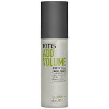 KMS Add Volume Liquid Dust hair volume spray, translucent bottle with dark cap