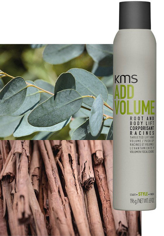 Hair volume treatment bottle, KMS Add Volume label, 200 ml