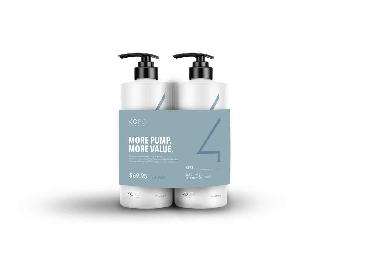 KOBO Curl Shampoo & Conditioner 750ml Duo