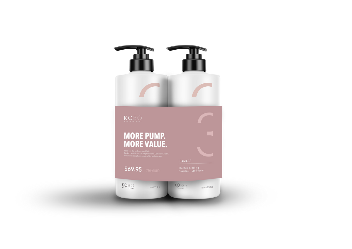 KOBO Damage Shampoo & Conditioner 750ml Duo