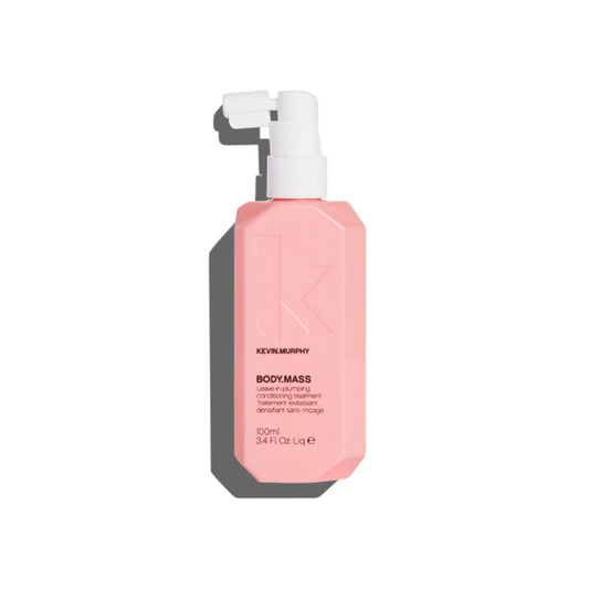 Kevin Murphy Body Mass 100ml pump bottle, pink with black text