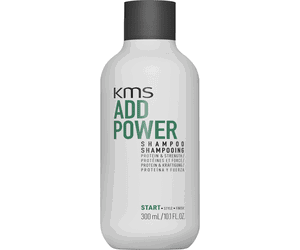 Kms Add Power shampoo bottle, 300 ml, white with dark cap