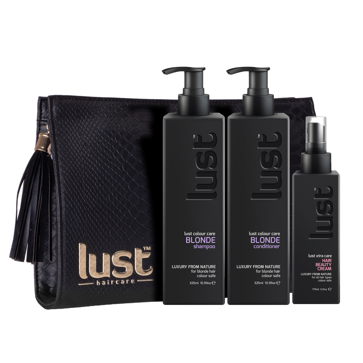 Lust Blonde Shampoo Conditioner & Hair Beauty Cream Trio Pack