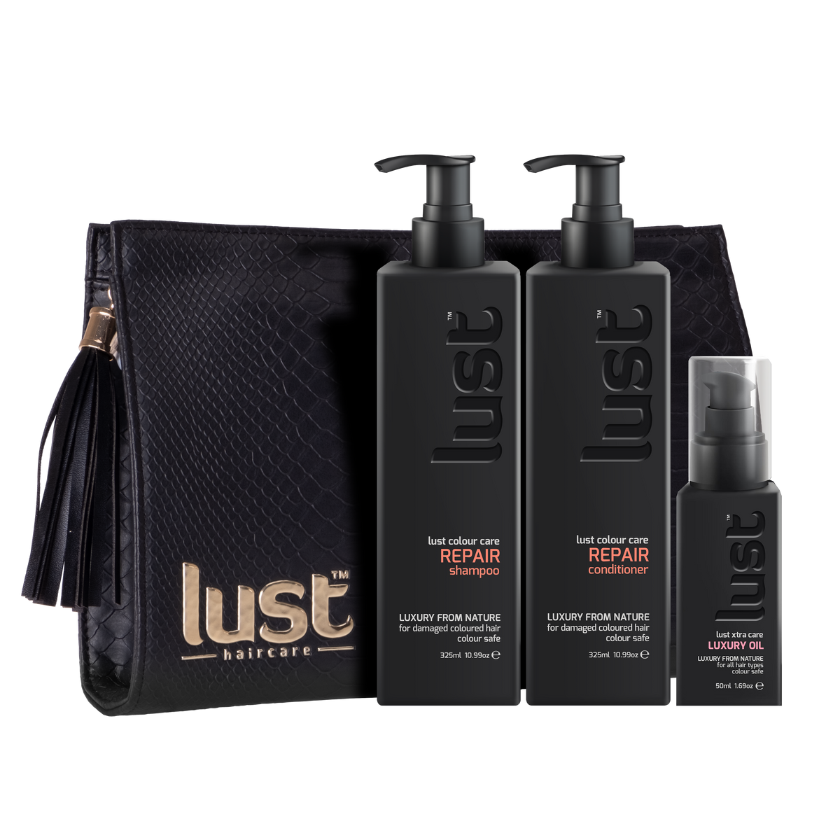 Lust Repair Shampoo Conditioner & Luxury Oil Trio Pack