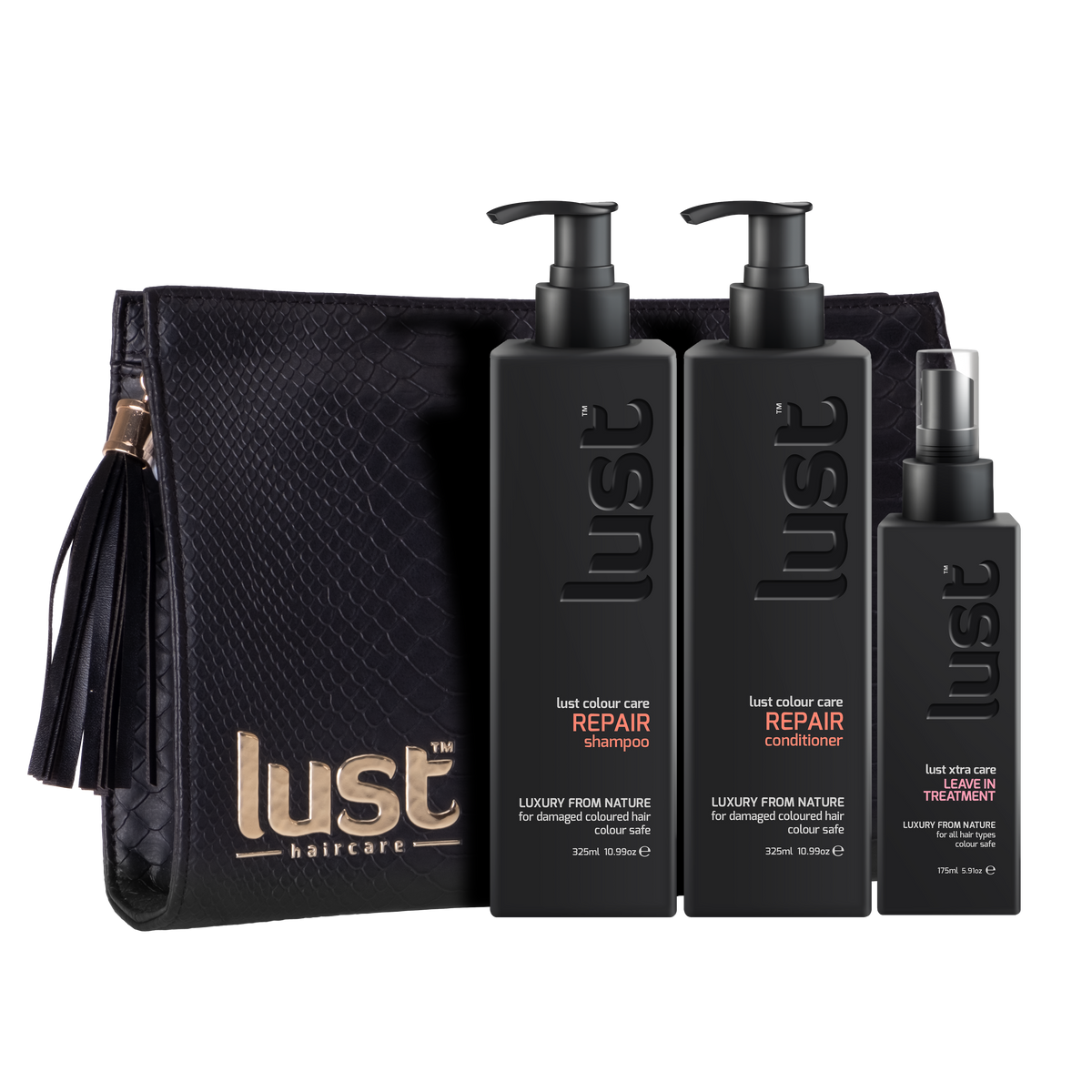 Lust Repair Shampoo Conditioner & Leave In Treatment Trio Pack