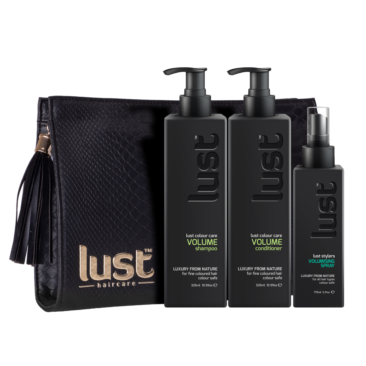 Lust Volume Shampoo Conditioner & Volumising Spray Trio Pack