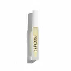 Lip hydrating serum in white tube with pale yellow liquid.
