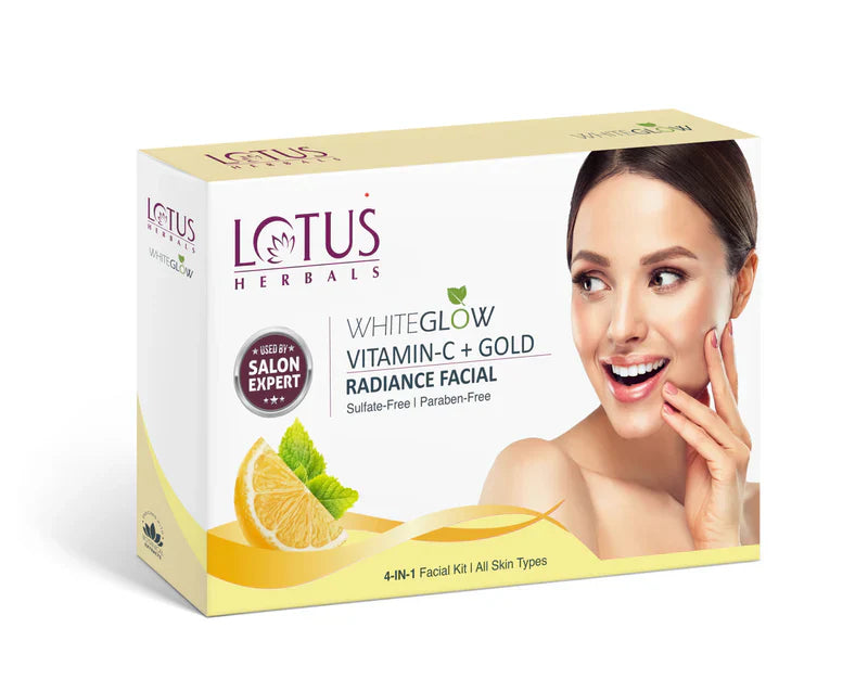 Facial kit box for WhiteGlow Vitamin C + Gold radiance, all skin types