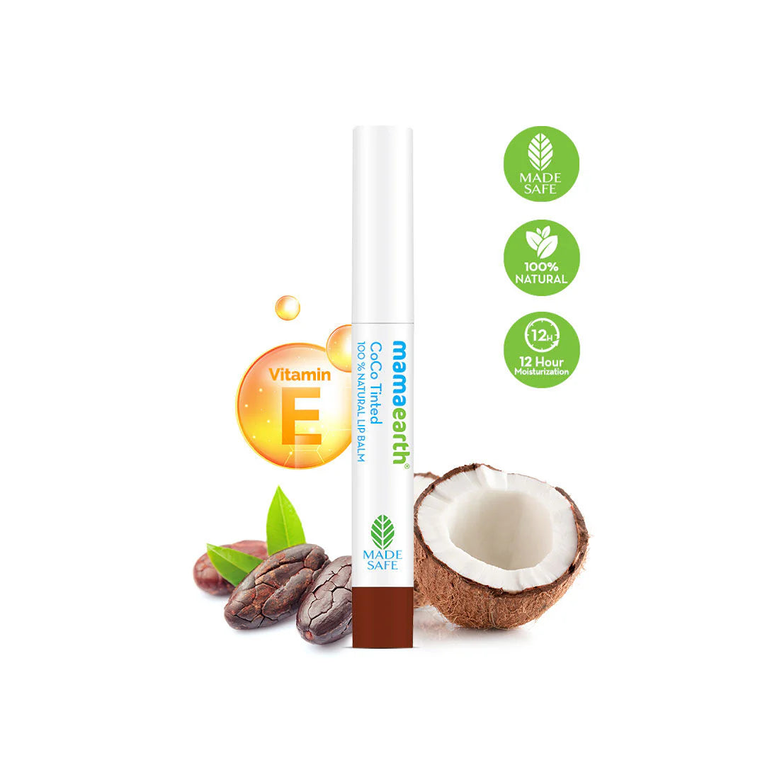 Mamaearth - CoCo Tinted 100% Natural Lip Balm with CoCo and Vitamin E 2g