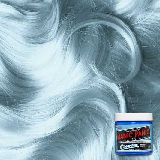 Hair dye cream in Blue Angel, blue jar with Creamtones label